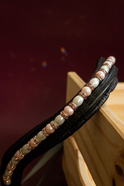 17" Browband: Blush + Pearl