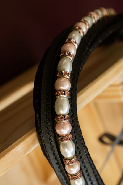 17" Browband: Blush + Pearl