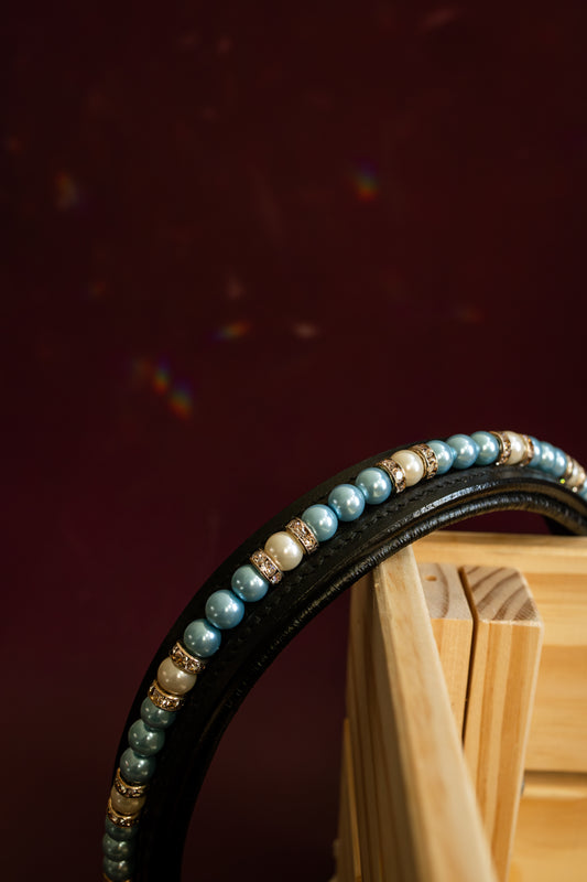 16" Browband: Ocean Pearl