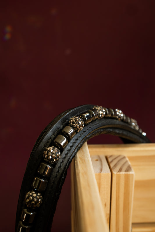 18" Browband: Dark Metallic (with bracelet)