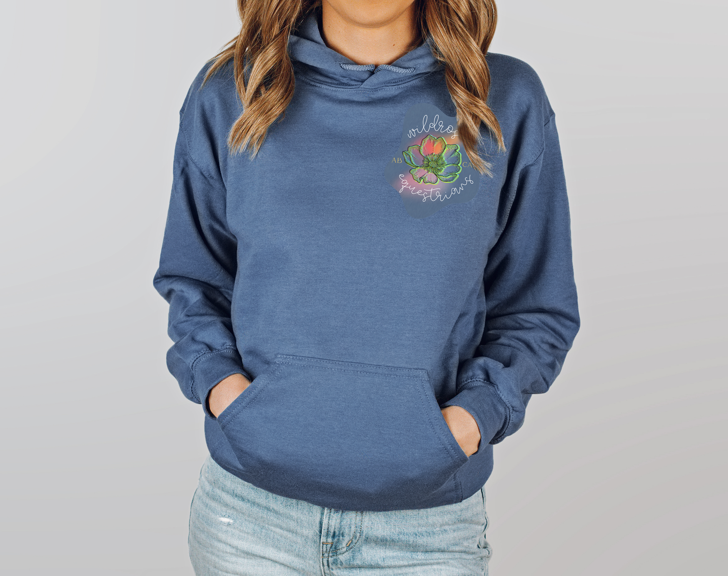 Wildrose Equestrians Hoodie | Denim